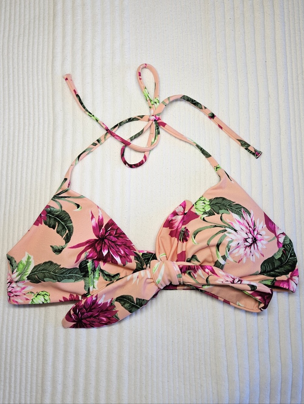 Tori Praver - Floral Halter Bikini Top